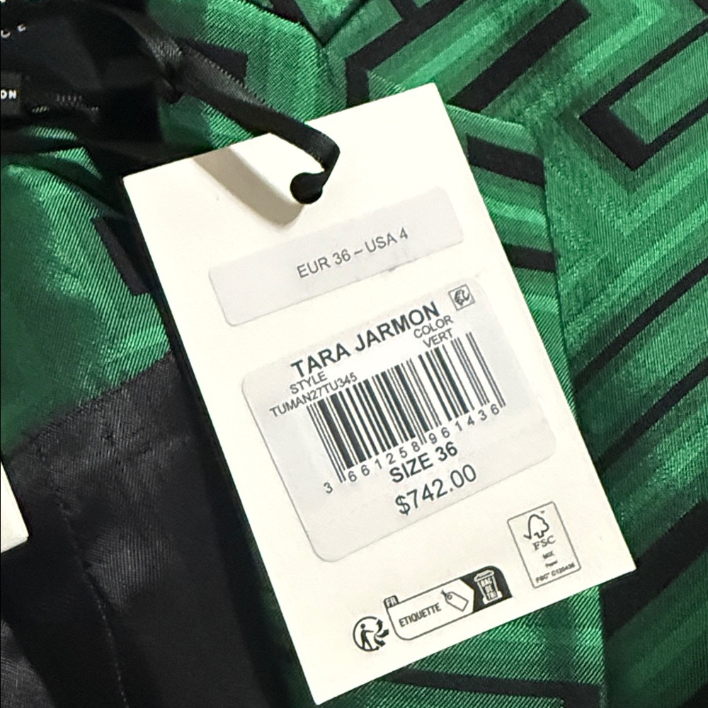NWT Tara Jarmon Martinvert graphic-print coat - Picture 10 of 11